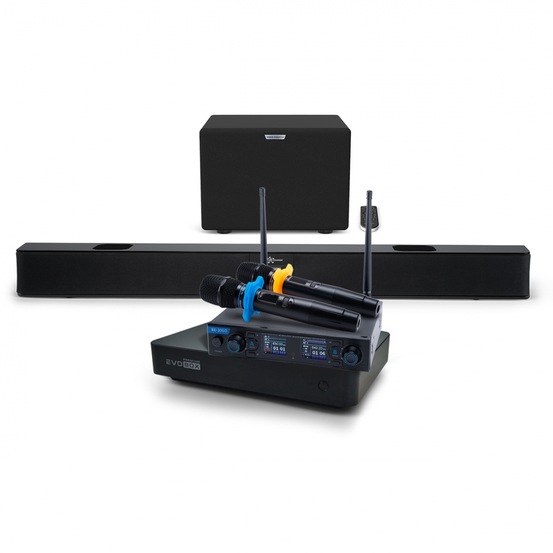 Hi-End караоке-система EVOBOX Premium + EvoSoundBar (саундбар с караоке) в Сарапуле