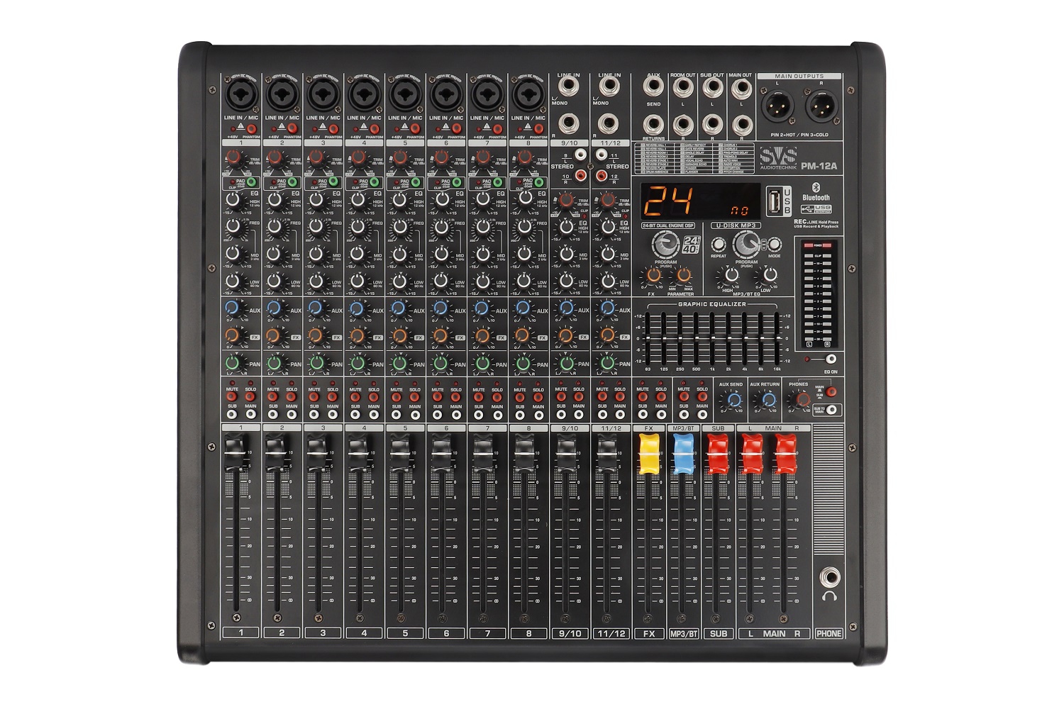 SVS Audiotechnik mixers PM-12A Активный аналоговый микшерный пульт, 12-канальный в Сарапуле